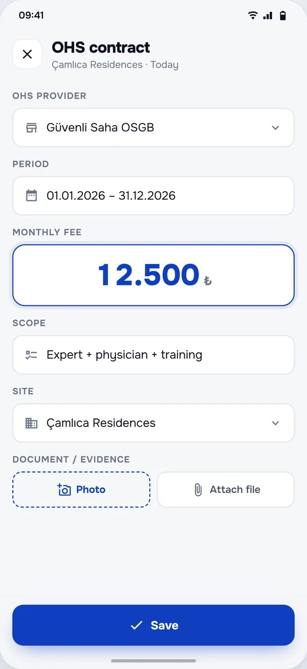 Safety Agreements screen in the StructurePrime app